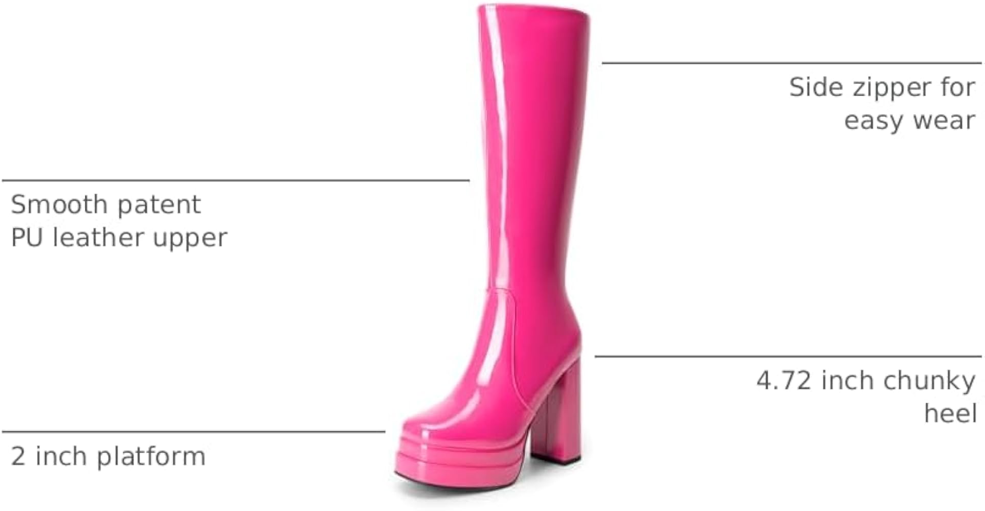 シャシャンボ/ 685 Amazon.com | DREAM PAIRS Women's Platform Heeled Knee High Boots